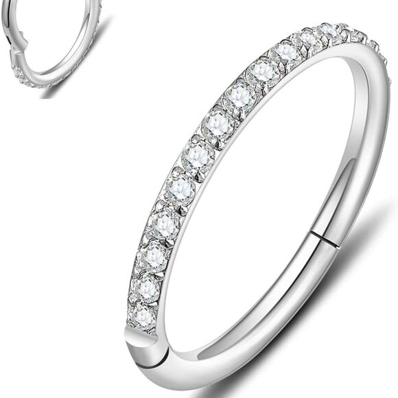 Hypoallergenic 20G-14G Surgical Steel Nose Rings – Versatile & Stylish Designs - Picture 1 of 6